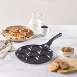 Karaca Fluffy Antihaft-Pfannkuchenpfanne mit Induktionskeramikbeschichtung, 26 cm, schwarz