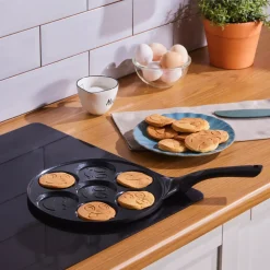 Karaca Fluffy Antihaft-Pfannkuchenpfanne mit Induktionskeramikbeschichtung, 26 cm, schwarz