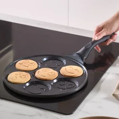 Karaca Fluffy Antihaft-Pfannkuchenpfanne mit Induktionskeramikbeschichtung, 26 cm, schwarz