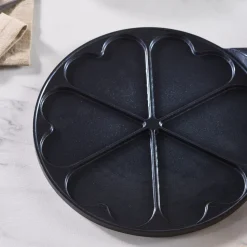 Karaca Fluffy Love Antihaft-Pfannkuchenpfanne mit Induktionskeramikbeschichtung, 26 cm, schwarz