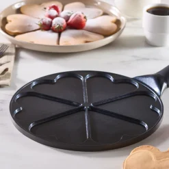 Karaca Fluffy Love Antihaft-Pfannkuchenpfanne mit Induktionskeramikbeschichtung, 26 cm, schwarz