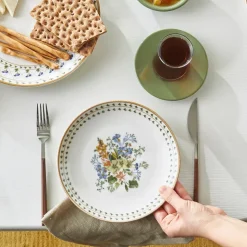 Karaca Foliage 25 Teile für 6 Personen Porzellan Frühstück/Service Set