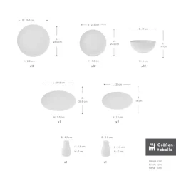 Karaca Forever Bone Allure 41-Teiliges 12-Personen Geschirrset