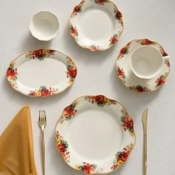 Karaca Forever Bone Amarose 26-teiliges Frühstücksset