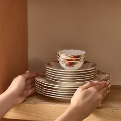 Karaca Forever Bone Amarose 26-teiliges Frühstücksset