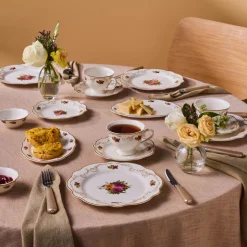 Karaca Forever Bone Antique Gold 26-teiliges Frühstücksset