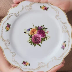 Karaca Forever Bone Antique Gold 26-teiliges Frühstücksset