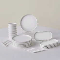 Karaca Forever Bone Bomo 22-teiliges Frühstücksset für 6 Personen – Platin