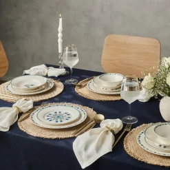 Karaca Forever Bone China Iznik 24-teiliges Tafelservice für 6 Personen, Mehrfarbig