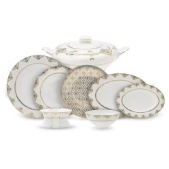 Karaca Forever Bone Dorothy 53-Teiliges 12-Personen Geschirrset