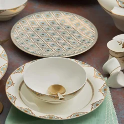 Karaca Forever Bone Dorothy 53-Teiliges 12-Personen Geschirrset