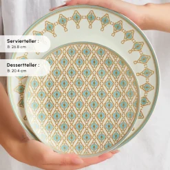 Karaca Forever Bone Dorothy, 53-teiliges Tafelservice für 12 Personen