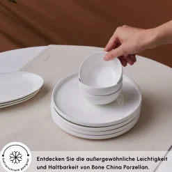 Karaca Forever Bone Fika 22-Teiliges Frühstücksset Für 6 Personen Gold