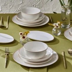 Karaca Forever Bone Ollie 53-teiliges 12-Personen Geschirrset Gold