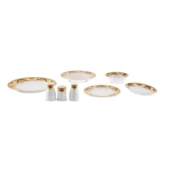 Karaca Forever Bone Orlando 53-teiliges Tafelservice für 12 Personen