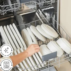 Karaca Forever Bone Pablito 53-Teiliges Tafelservice Für 12 Personen, Weiß