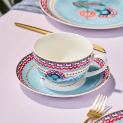 Karaca Forever Bone Spello 26-Teiliges 6-Personen Frühstücksset Blau