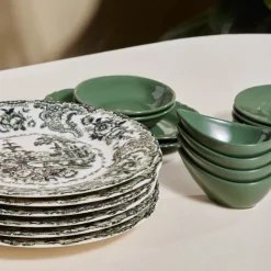 Karaca Forever Bone Vittoria, Frühstücksset 26-teilig für 6 Personen