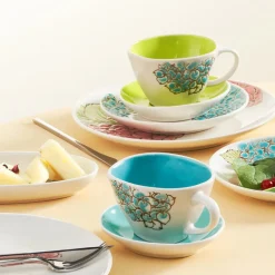 Karaca Giselle für 6 Personen Frühstücksset und Servierschalen, 26 Teilig, Porzellan