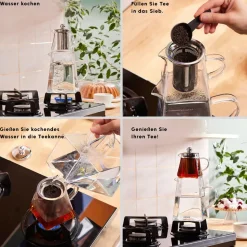 Karaca Giza Gläserne Teekanne