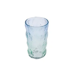 Karaca Glacier Getränke Glas, Blau Grün, 383 ml
