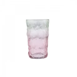 Karaca Glacier Getränke Glas, Rot Grün, 383 ml