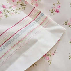 Karaca Glen Doppel Bettwäscheset 100% Baumwolle Rosa 200x220 Cm