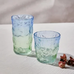 Karaca Gletscherwasser Glas, Blau Grün, 287 ml
