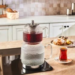 Karaca Glissia Glas Teekanne, Farblos