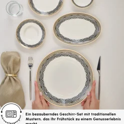 Karaca Globe 26-Teiliges 6-Personen Frühstücksgeschirr