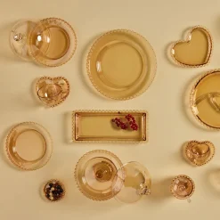 Karaca Glory Amber Herz Servierteller, 18 cm