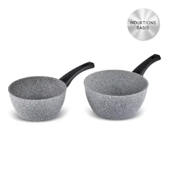 Karaca Gris Biogranit Induktions Milchtopf-Set, 2 Teilig