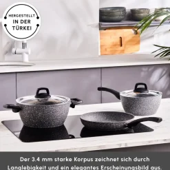 Karaca Gris Biogranite Induktion-Basis Kochgeschirr-Set, 5 Teilig