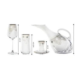 Karaca Hailey Gold Glas-Set,49-teilig