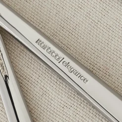 Karaca Halley 91-teiliges Edelstahl-Besteckset mit Servierbesteck für 12 Personen, Silber