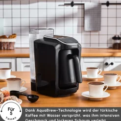 Karaca Hatır Aqua Wassertank Automatische Türkische Kaffeemaschine Schwarz