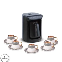 Karaca Hatır Kaffeemaschine mit Röstfunktion Anthrazit, 535W