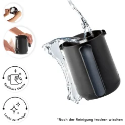 Karaca Hatır Koz Milky Türkische Kaffeemaschine, Glänzend Schwarz