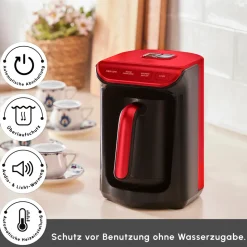 Karaca Hatır Koz Milky Türkische Kaffeemaschine Red