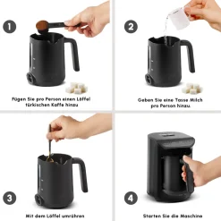 Karaca Hatır Milky Türkische Kaffeemaschine Anthrazit