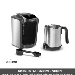 Karaca Hatır Neo Inox türkische Kaffeemaschine mit Edelstahl-Kanne