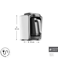 Karaca Hatır Neo Türkische Kaffeemaschine mit Milch – Porcelain White