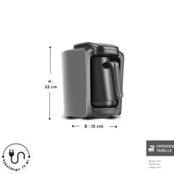 Karaca Hatır Neo Türkische Kaffeemaschine mit Milchzubereitung – Space Grey