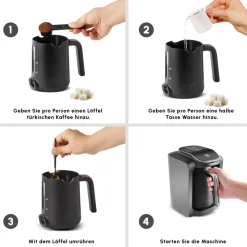 Karaca Hatır Neo Türkische Kaffeemaschine mit Milchzubereitung – Space Grey