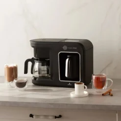 Karaca Hatır Plus Mod 5 in 1 Essential Kaffeemaschine Schwarz Chrom, 1385W
