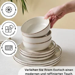 Karaca Hekka 6 Personen Geschirrset, 18 Teilig