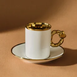 Karaca Herzförmiges Kaffeetassen-Set für 6 Personen – 80 ml
