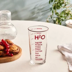 Karaca H2O Rotes Erfrischungsgetränkglas, 570 Ml