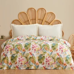 Karaca Home Alva Einzelne Wohndecke Doppel Grün aus 100 % Baumwolle PP