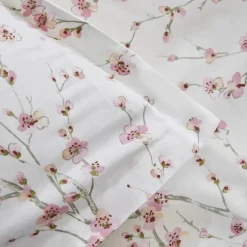 Karaca Home Annata Lachs 100% Baumwolle Doppel-Bettbezug Set